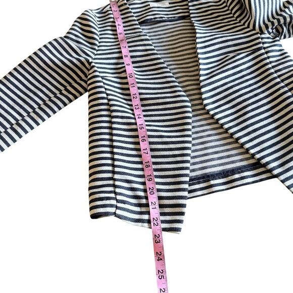 BCNU Nordstrom Navy White Striped Open Front Blazer Jacket Size Small Nautical - Picture 8 of 9
